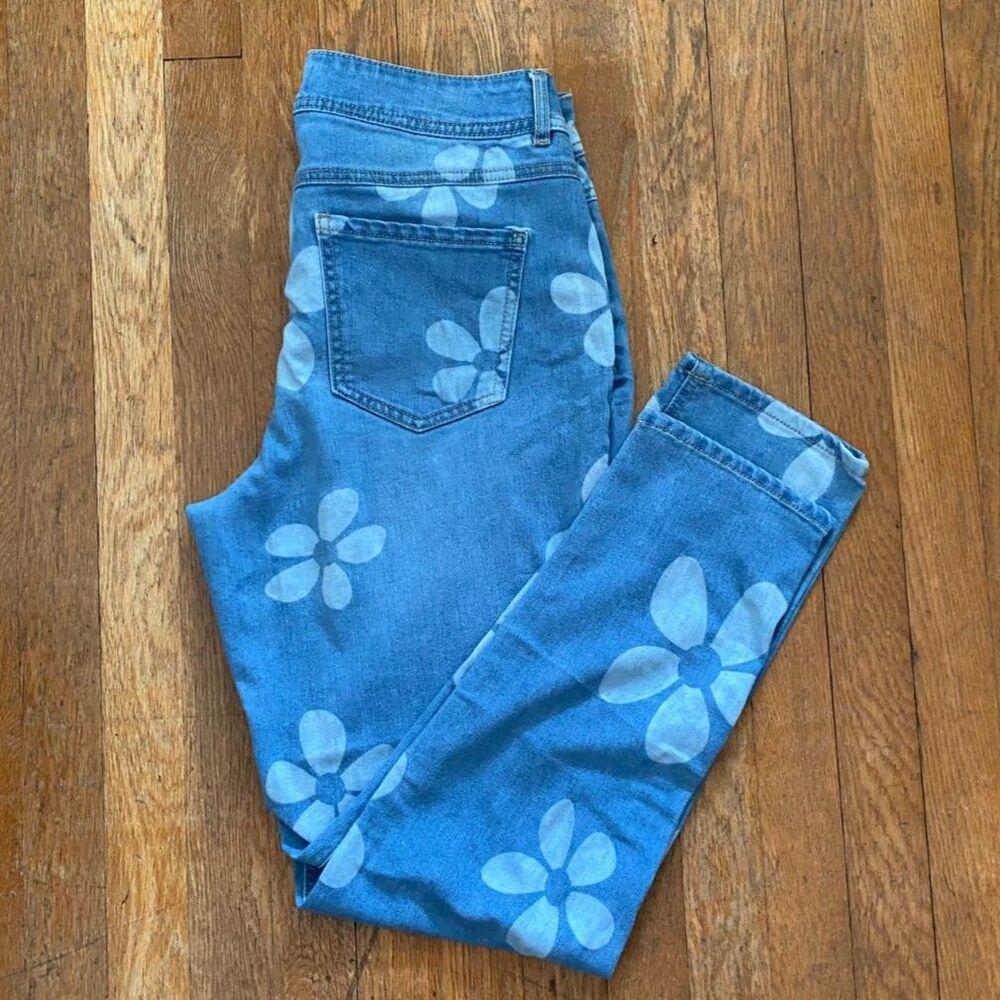 Est. 1946 Denim Daisy High Rise Straight Jeans Size 10 - Picture 2 of 10